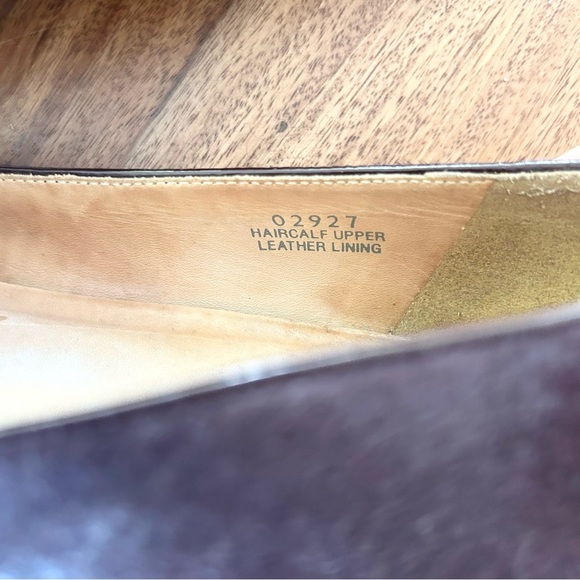 J Crew Biella calf hair leather maroon loafers - Picture 12 of 12